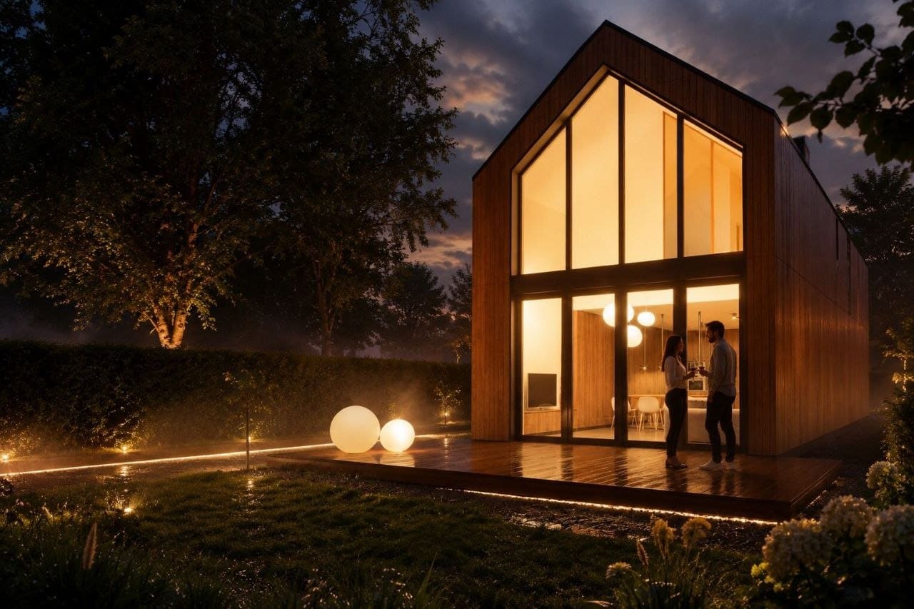 Widok zewnętrzny projektu domu całorocznego 90 m²